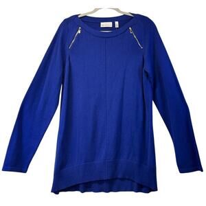 Rafaella Womens M Sapphire La Femme Boheme Office Wear Blouse NEW